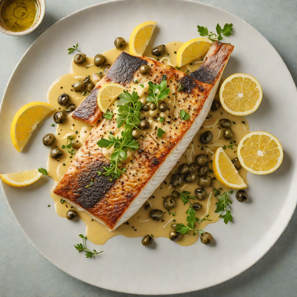Pan-Seared Sea Bass with Lemon Caper Butter