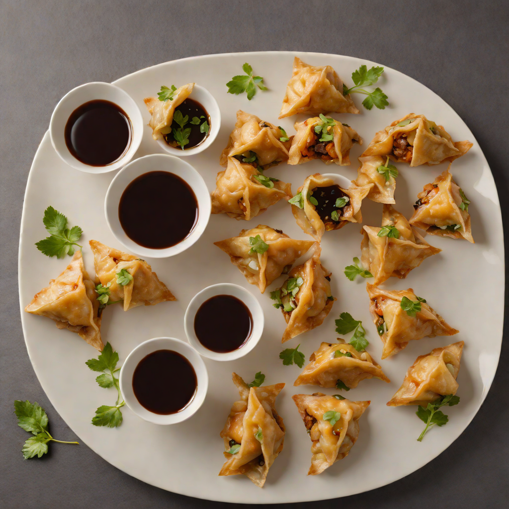 Pan-Fried Vegetable Dumplings with Soy Ginger Dipping Sauce