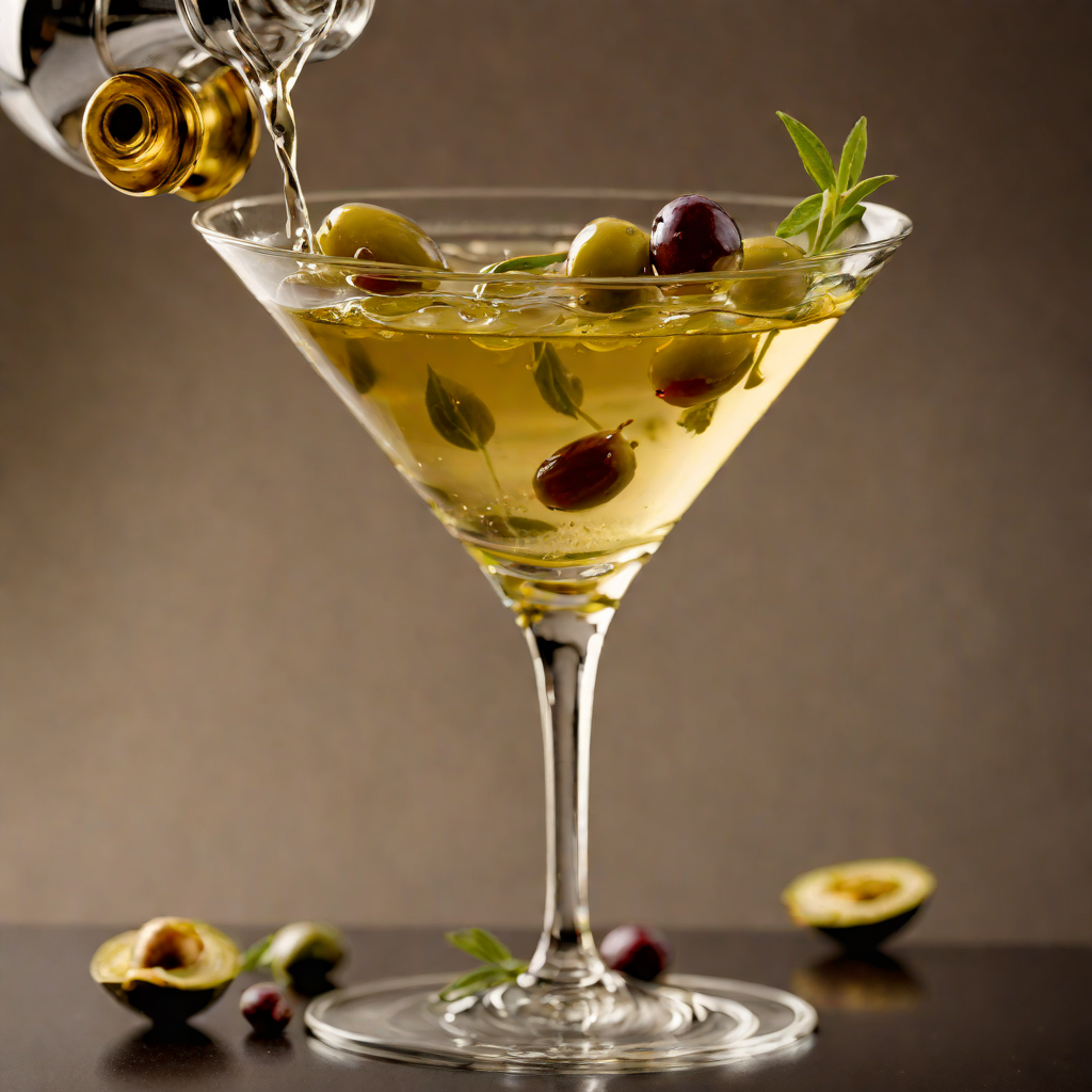 Mediterranean Olive-Infused Martini
