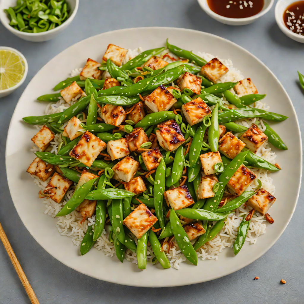 Vietnamese-Inspired Lemongrass Tofu Stir Fry with Snow Peas