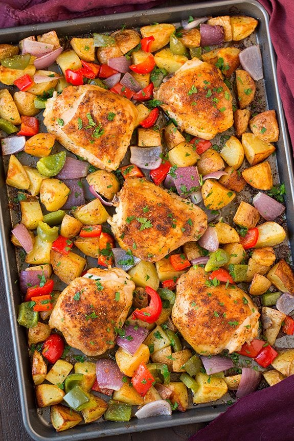 Sheet Pan Cajun-Spiced Blackened Chicken with Roasted Vegetables