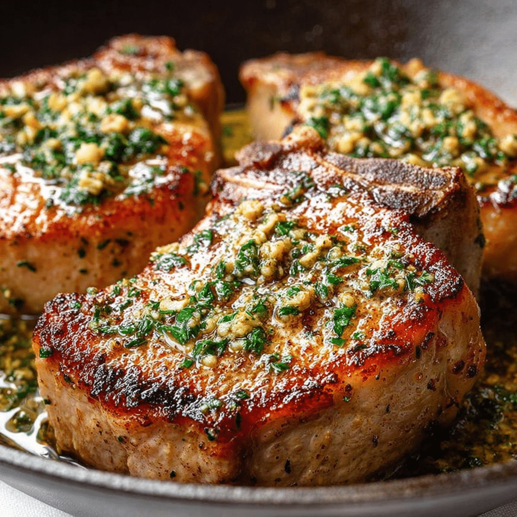 Pan-Seared Pork Chops with Pumpkin Seed Chimichurri