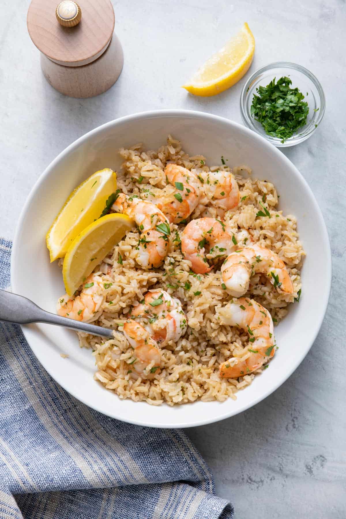Aperol-Glazed Shrimp with Lemon-Herb Rice