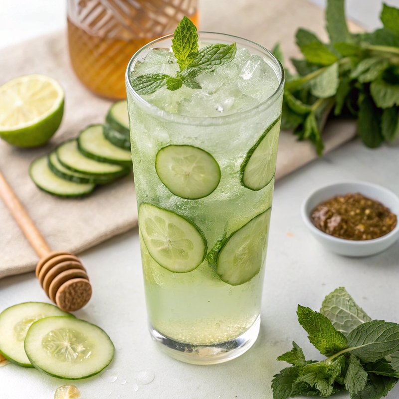 Sparkling Cucumber Lime Refresher