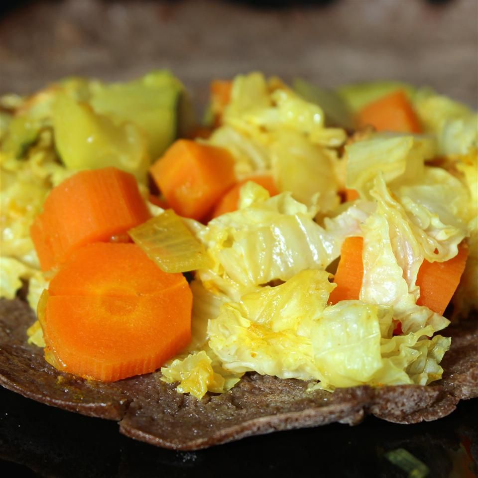 Tikel Gomen Braised Cabbage and Carrots