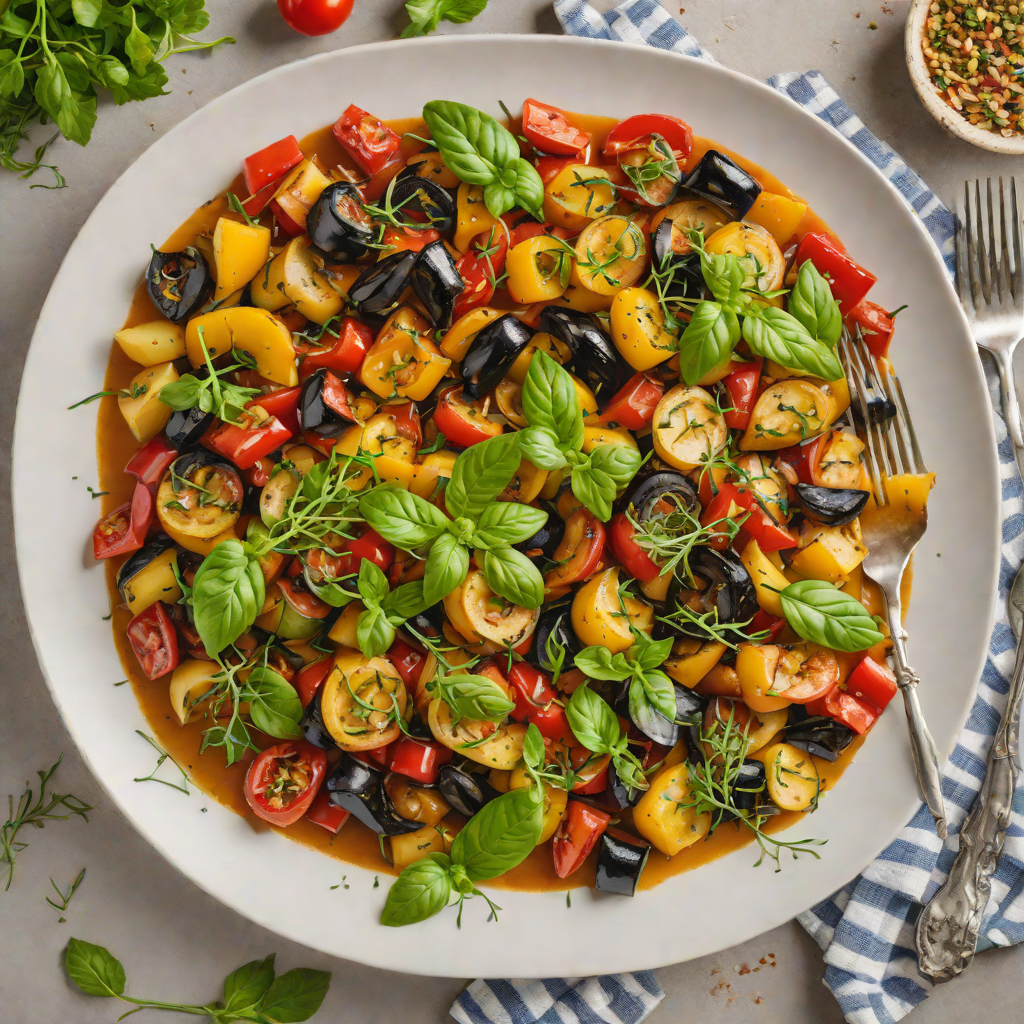 Rustic Provencal Ratatouille with Herbes de Provence