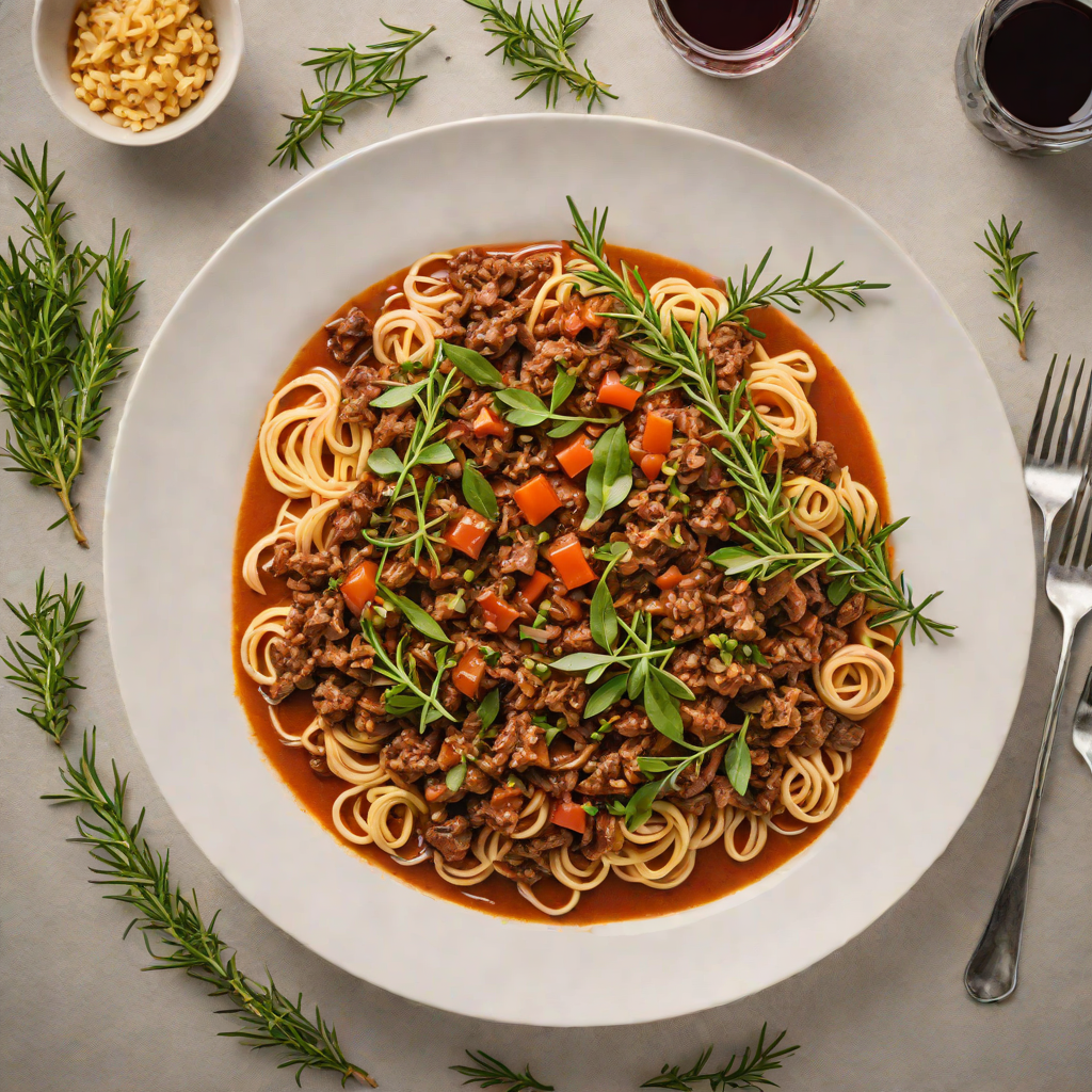 Slow-Cooked Kangaroo Ragu with Rosemary and Shiraz
