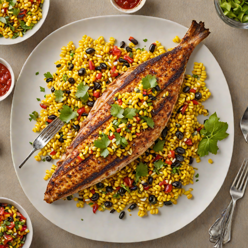 Grilled Cajun-Spiced Catfish with Charred Corn Relish