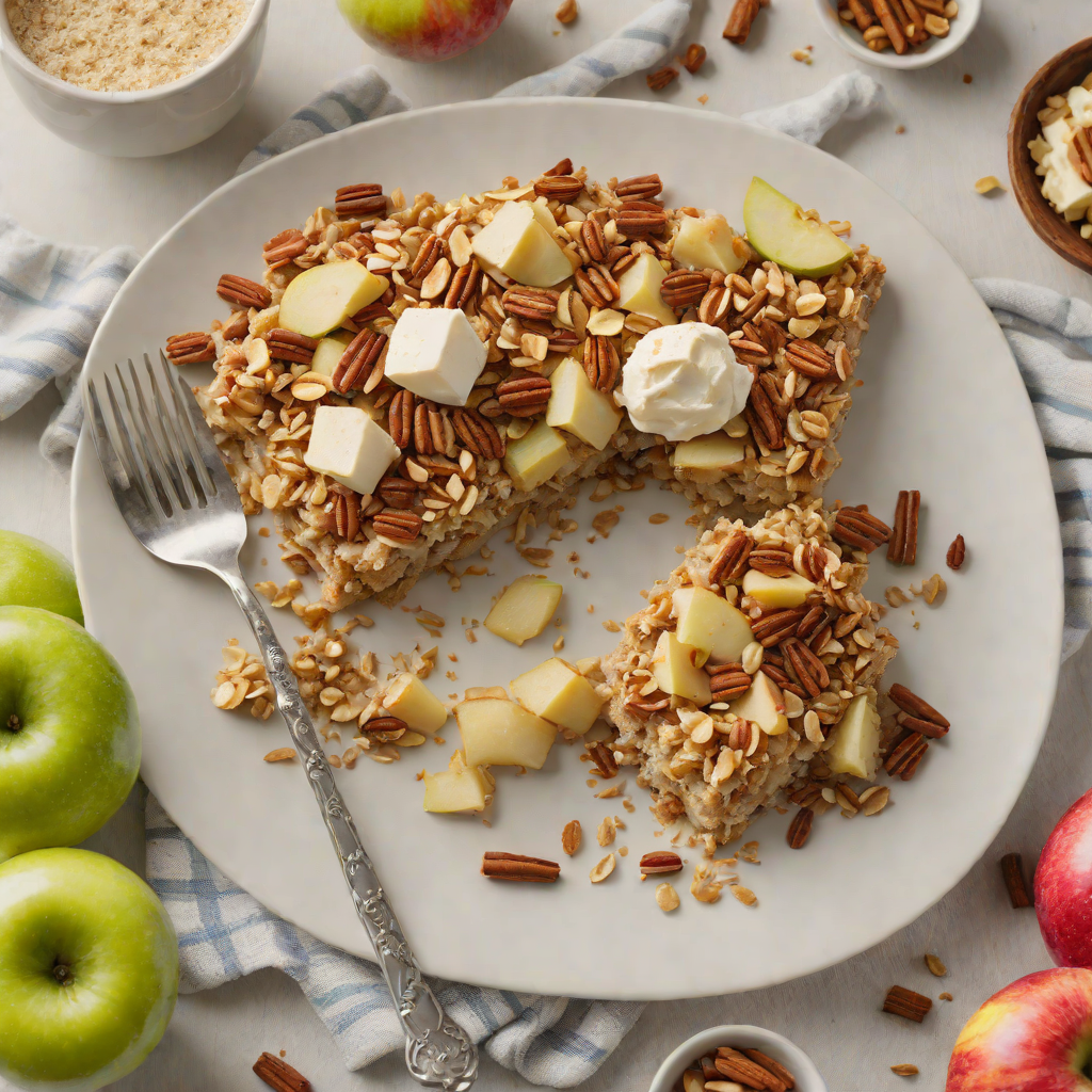 Snow-Capped Apple and Cinnamon Oatmeal Bake