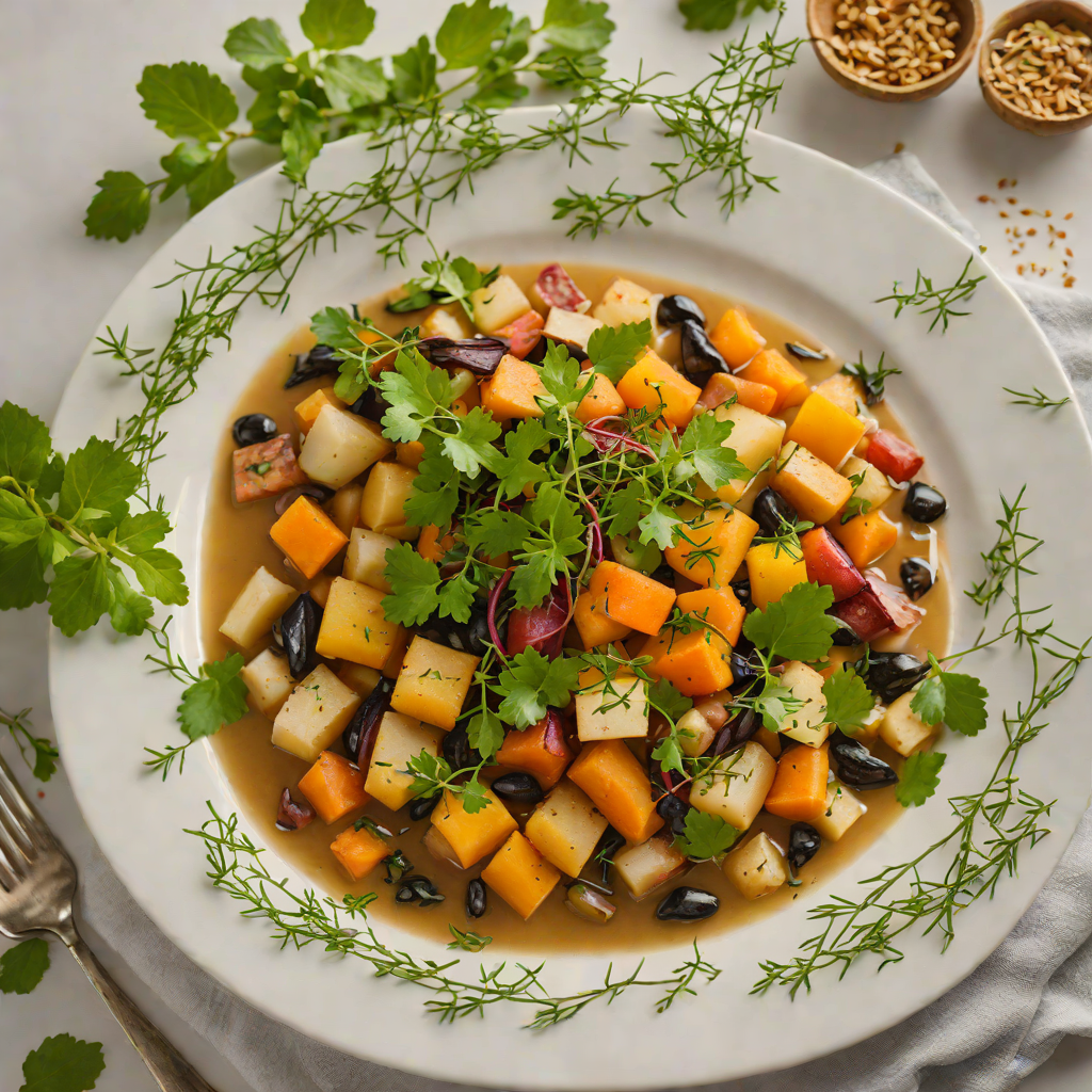 Pandoran Forest Root Vegetable Stew with Wild Herbs