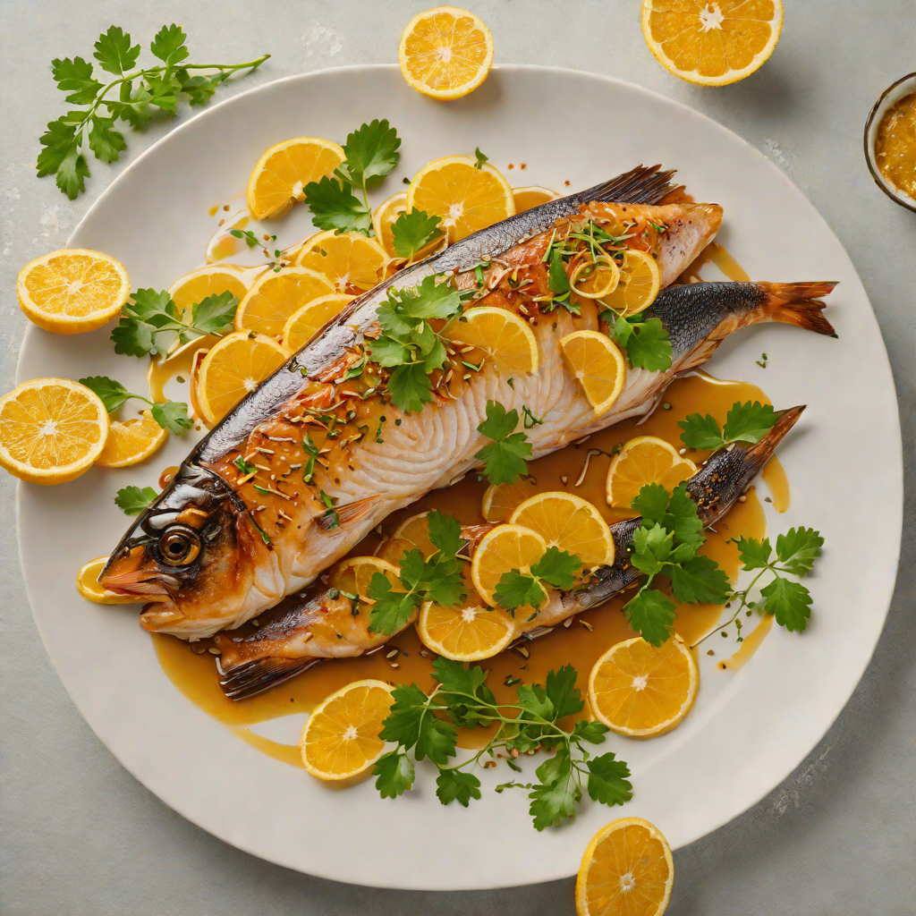 Smoked Pandoran River Fish with Citrus and Ginger Glaze