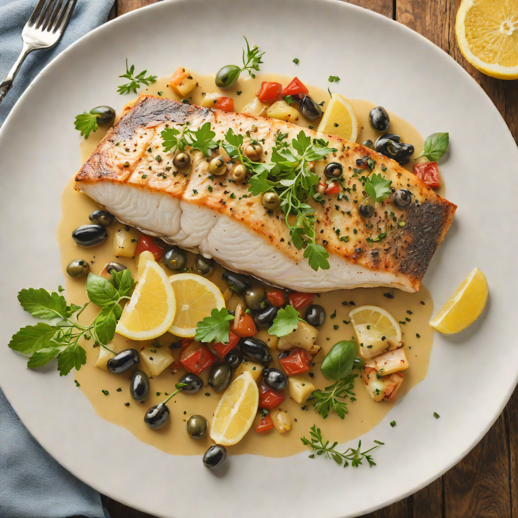 Pan-Seared Sea Bass with Lemon-Caper Sauce