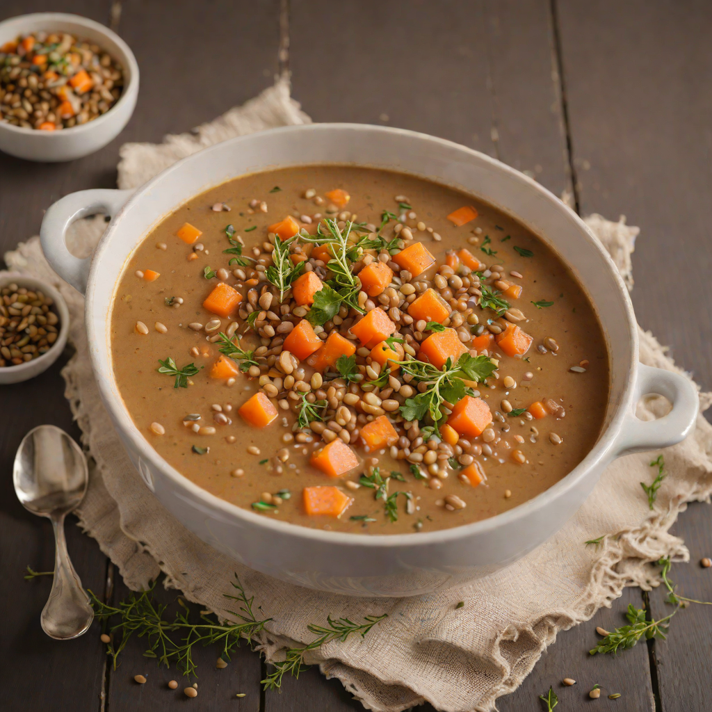 French-Style Lentil Soup with Carrots and Thyme