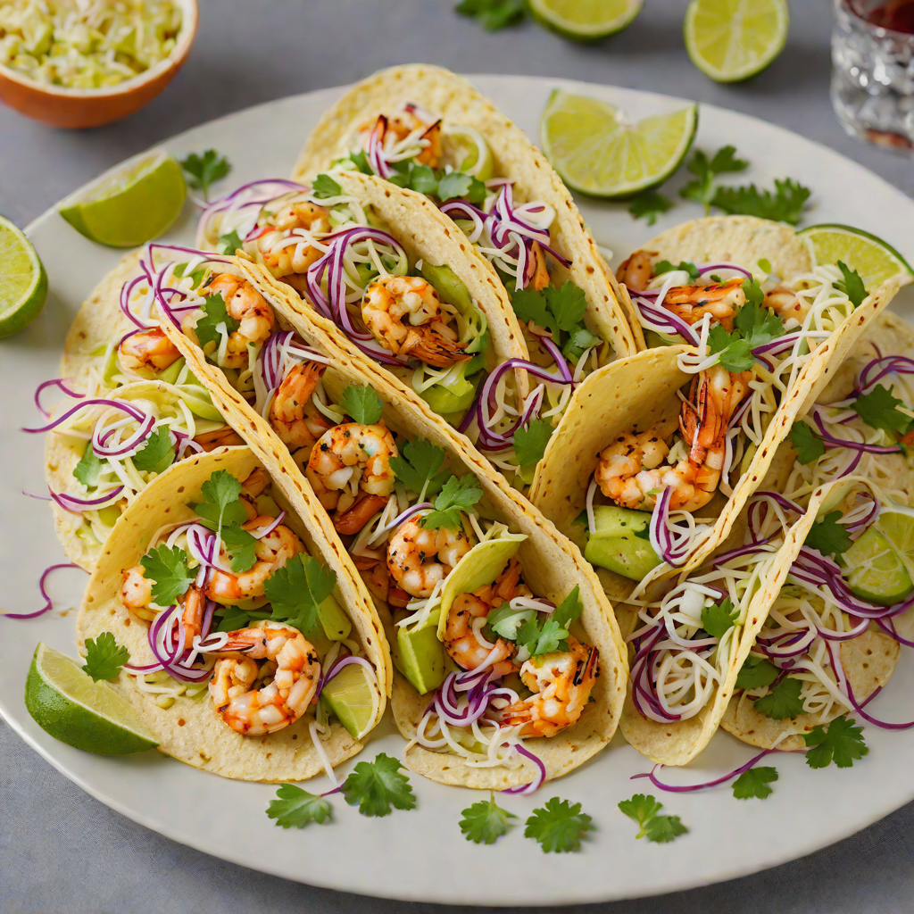 Grilled Citrus-Glazed Shrimp Tacos with Cabbage Slaw