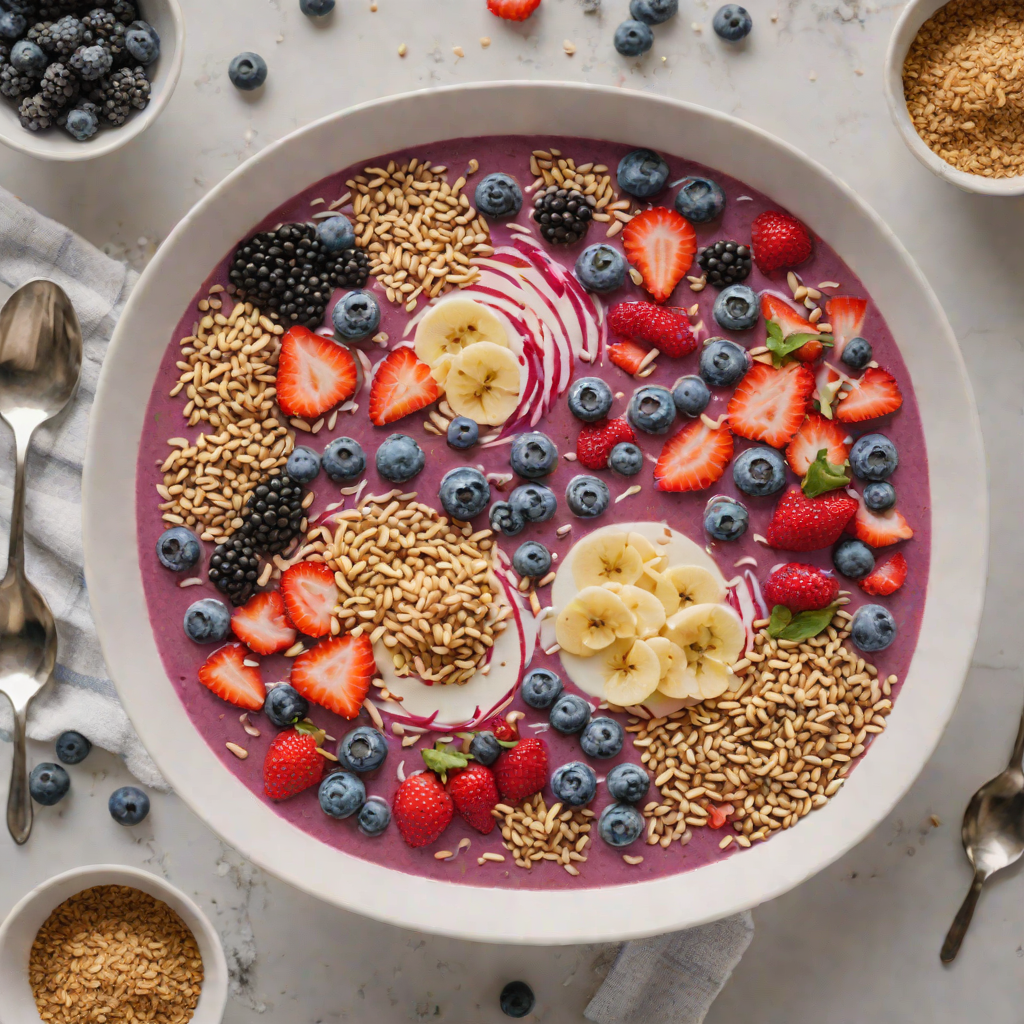 berry Smoothie Bowl with Chia and Coconut