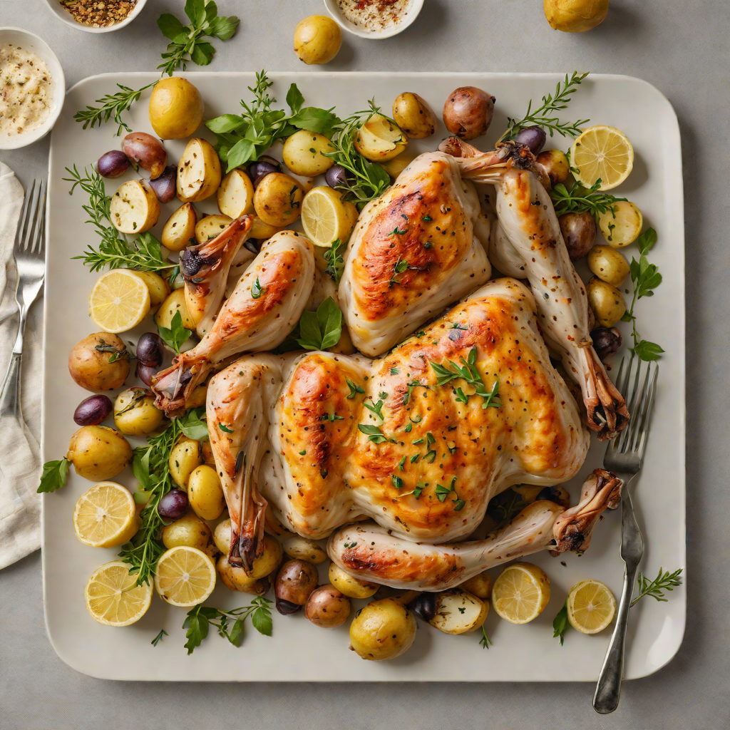 Sheet Pan Lemon-Thyme Roast Chicken with Baby Potatoes
