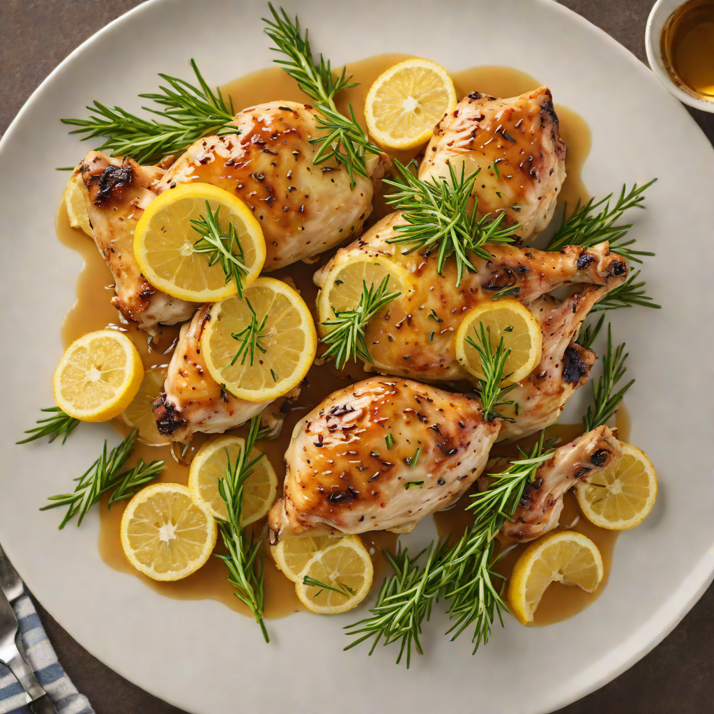 Baked Lemon-Rosemary Chicken with Honey Glaze
