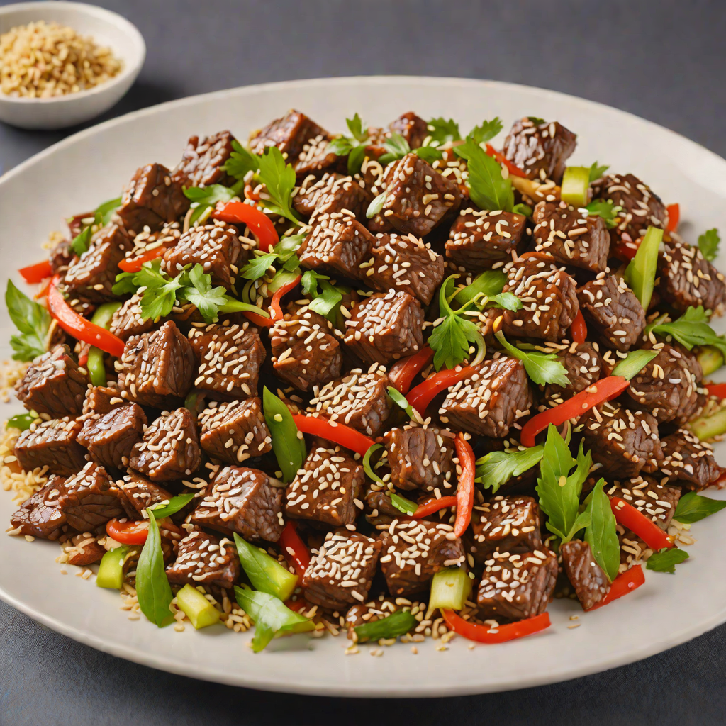 Quick Stir-Fried Beef with Garlic and Sesame