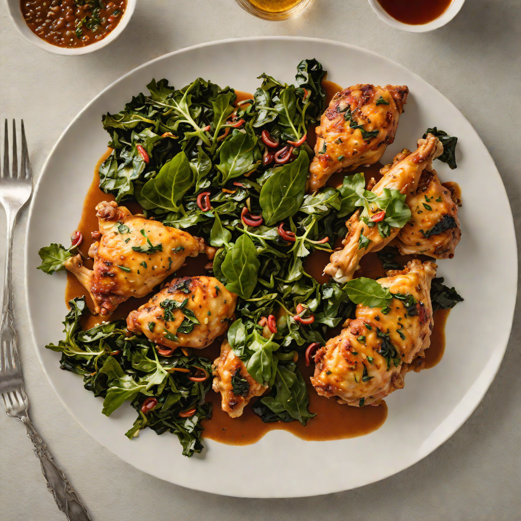 Berbere-Spiced Chicken Tibs with Sautéed Collard Greens