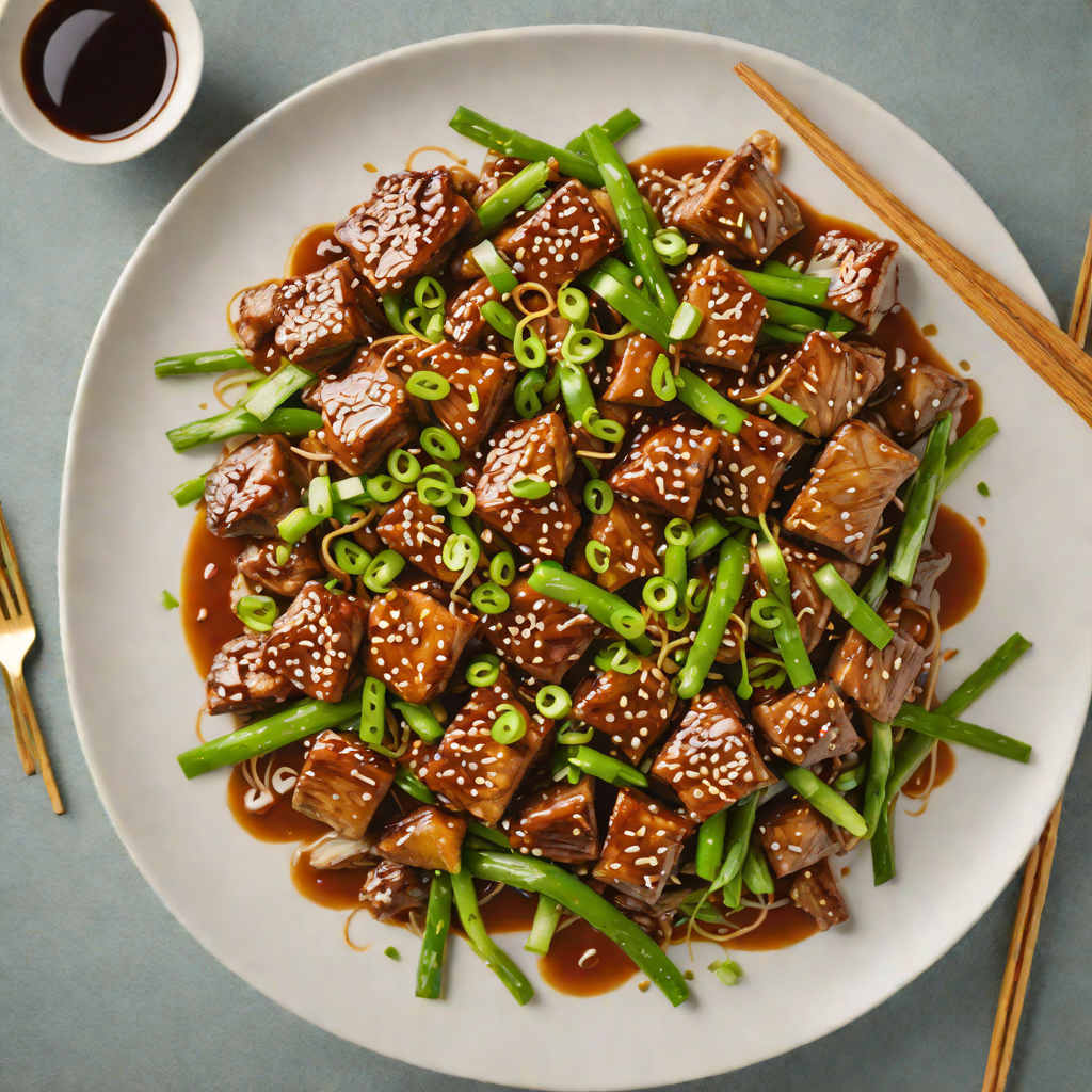 Stir-Fried Pork with Ginger-Soy Glaze and Scallions