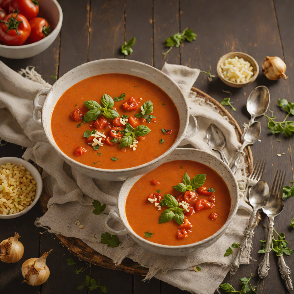 Italian-Style Roasted Tomato and Garlic Soup