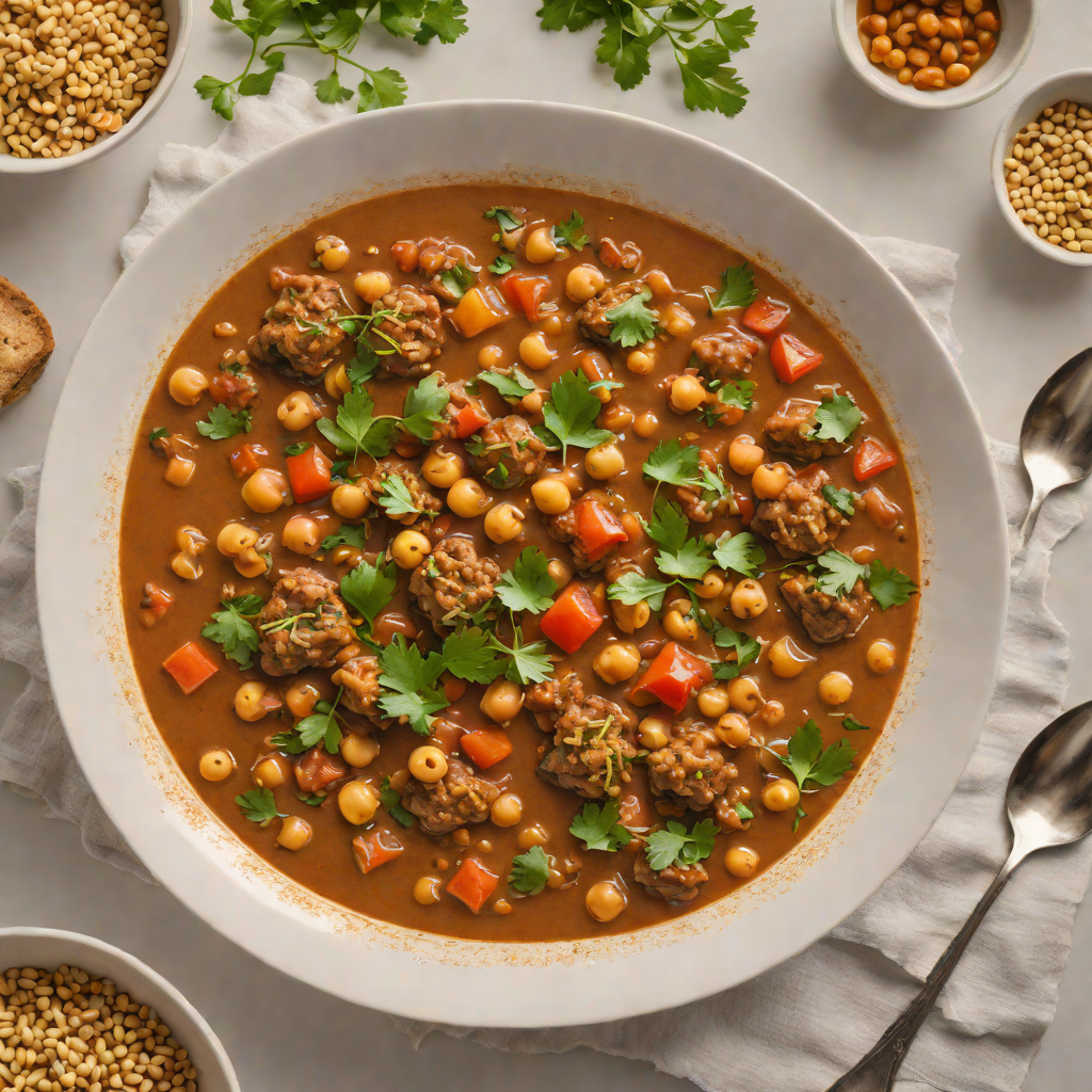 One-Pot Spiced Lamb and Chickpea Stew with Tomato