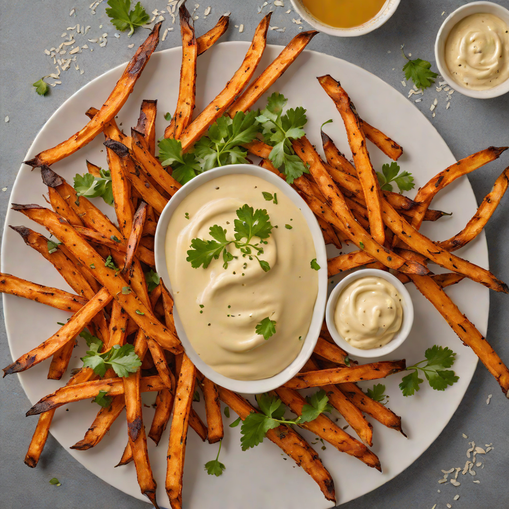 Spiced Fireworks Sweet Potato Fries with Garlic Aioli