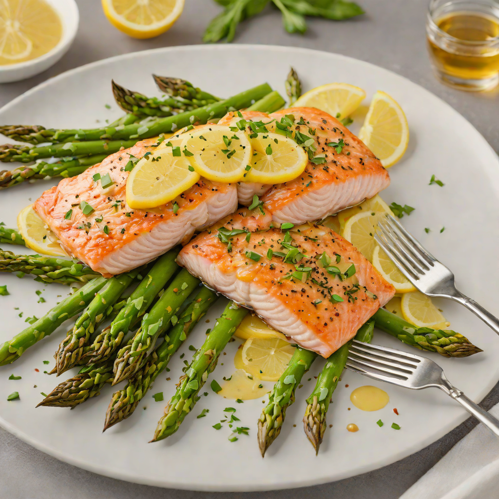 Family Adventure Sheet Pan Honey-Mustard Salmon with Asparagus