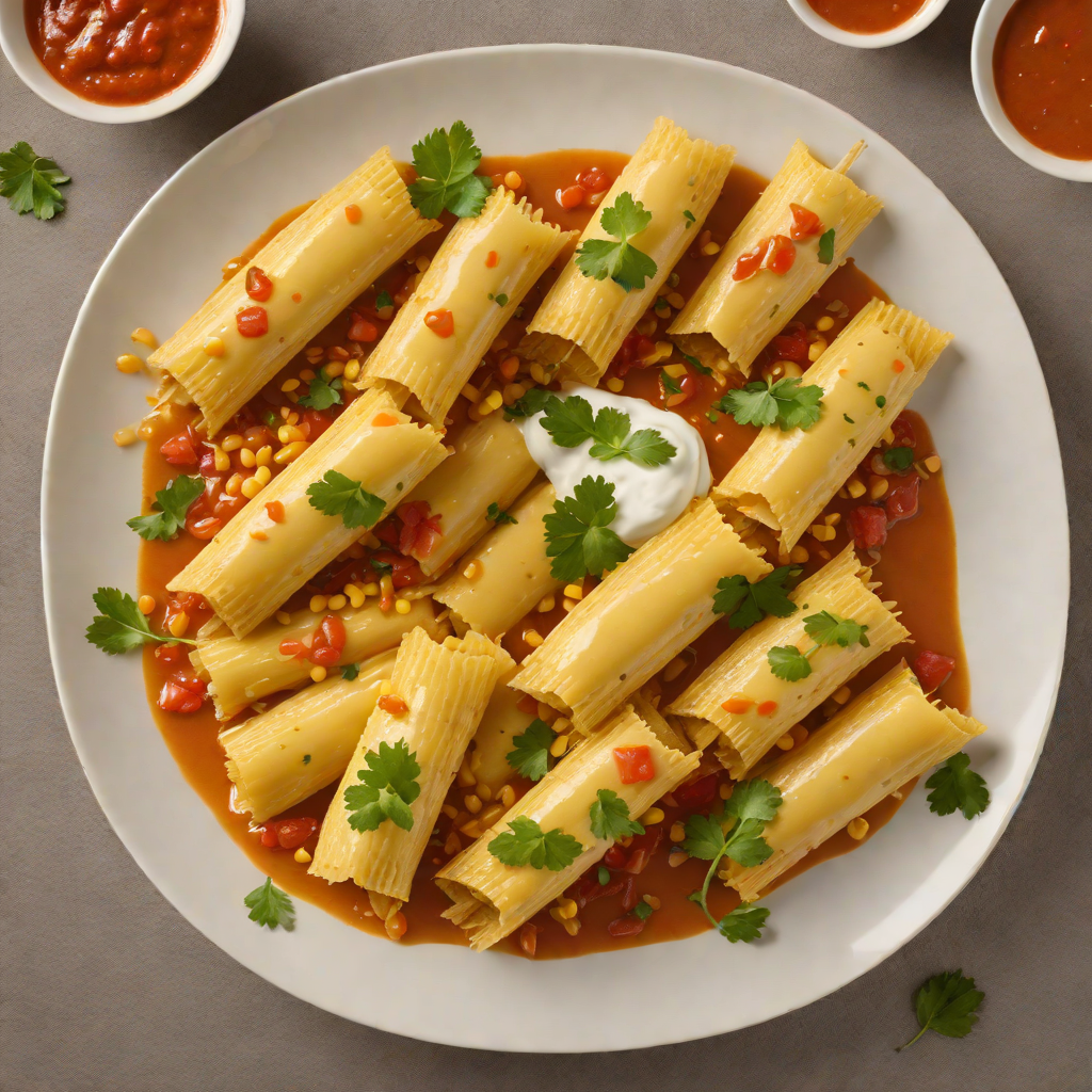 Corn and Cheese Tamalitos with Aji Sauce