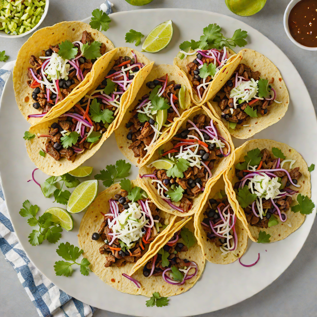 Spiced Tex-Mex Beef and Black Bean Tacos with Cilantro Lime Slaw