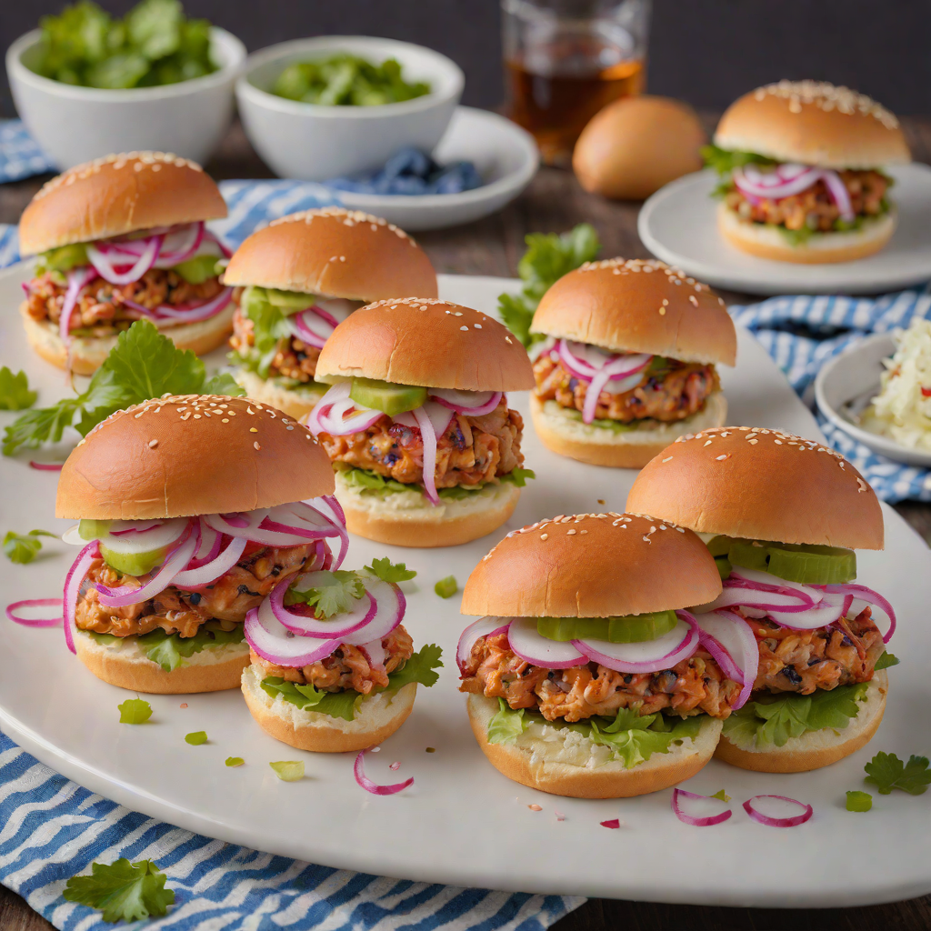 BBQ Chicken Sliders with Pickled Onions