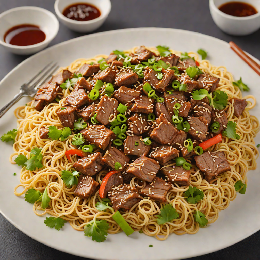 Shanghai-Style Stir-Fried Noodles with Soy-Braised Pork