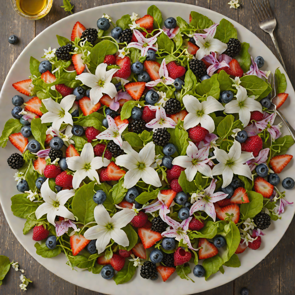 Blue Lagoon Phlox and Mixed Berry Summer Salad
