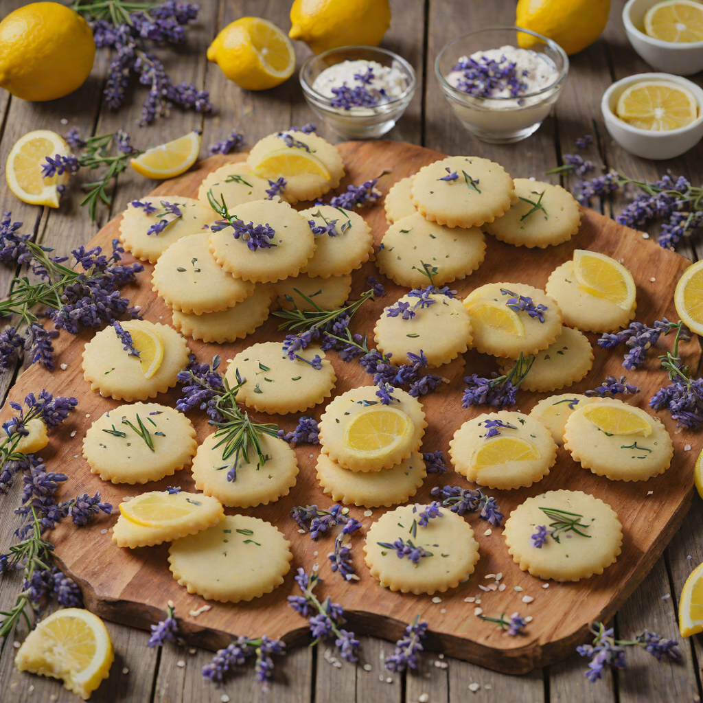 Dwarf Lavender and Lemon Shortbread Cookies