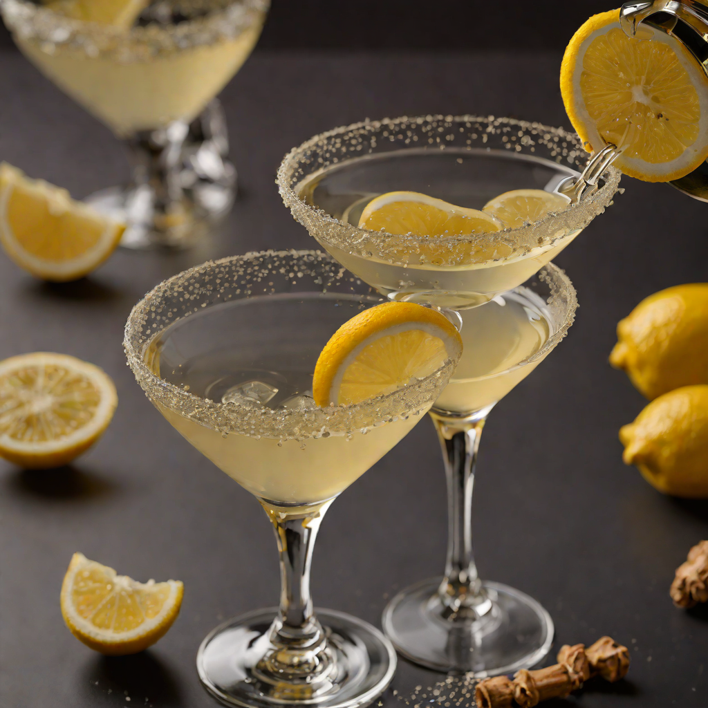 Ginger-Infused Vodka Martini with Lemon Zest