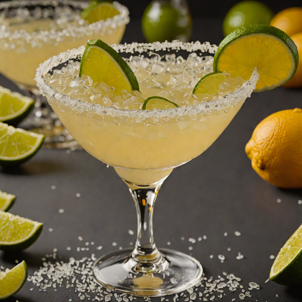 Citrus-Infused Tequila Margarita with Agave and Sea Salt Rim