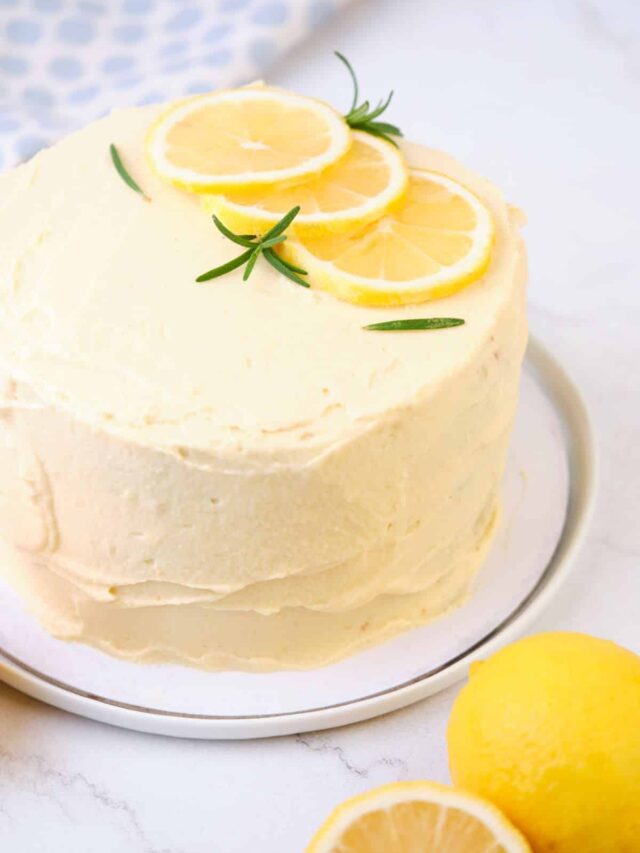 SOUR Birthday Cake with Lemon Curd