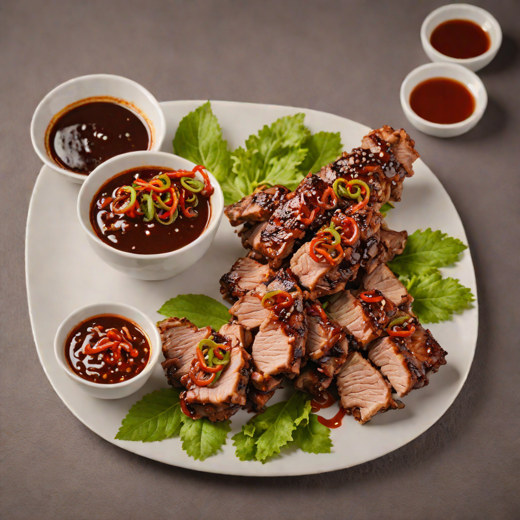 Isan-Style Grilled Pork Neck with Spicy Tamarind Dipping Sauce
