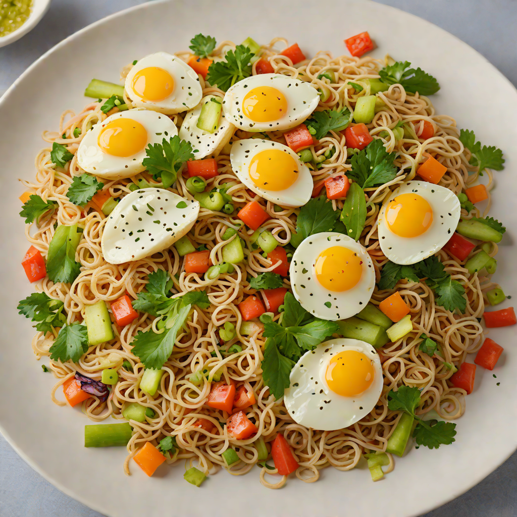 Stir-Fried Flat Rice Noodles with Egg and Vegetables