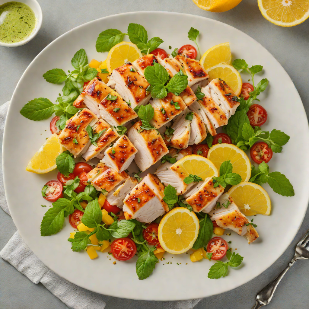 Pan-Seared Chicken with Tangy Citrus-Mint Dressing