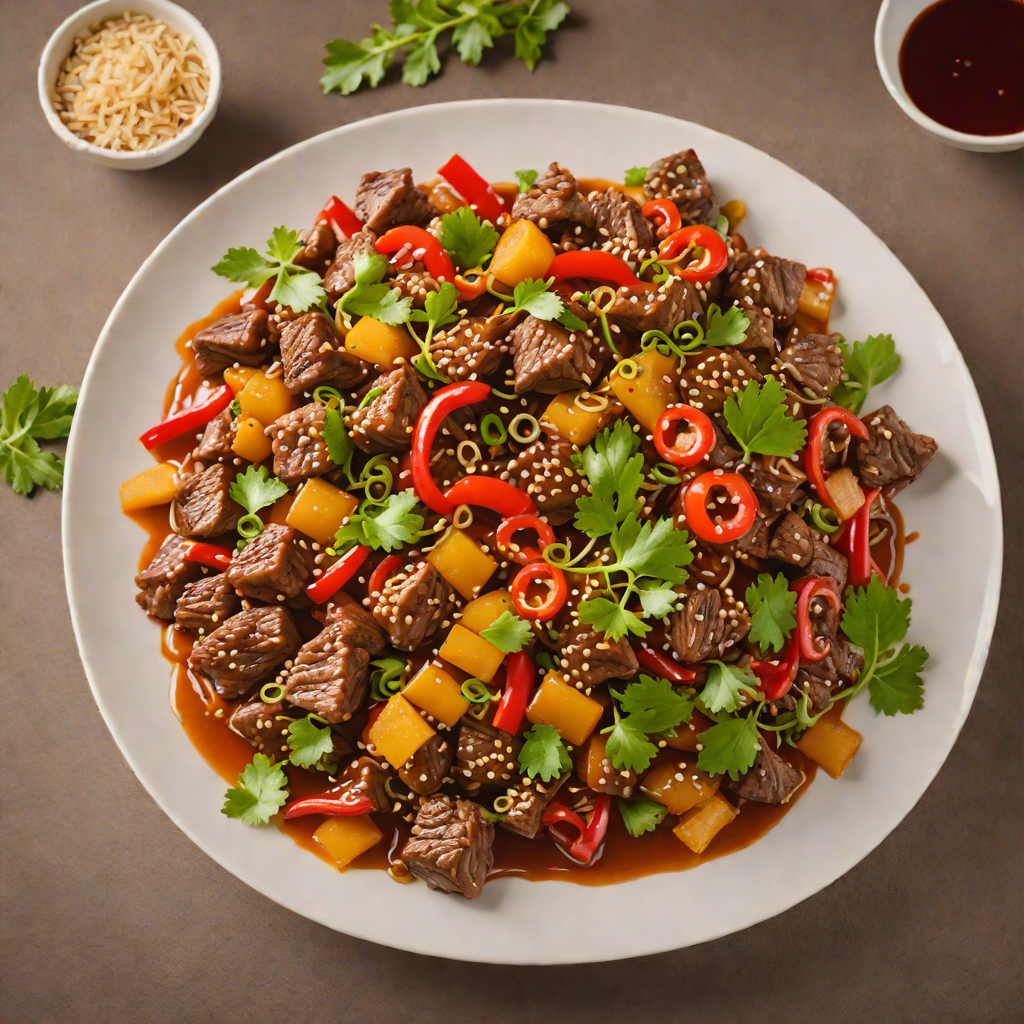 Stir-Fried Beef with Sweet Chili and Ginger Sauce