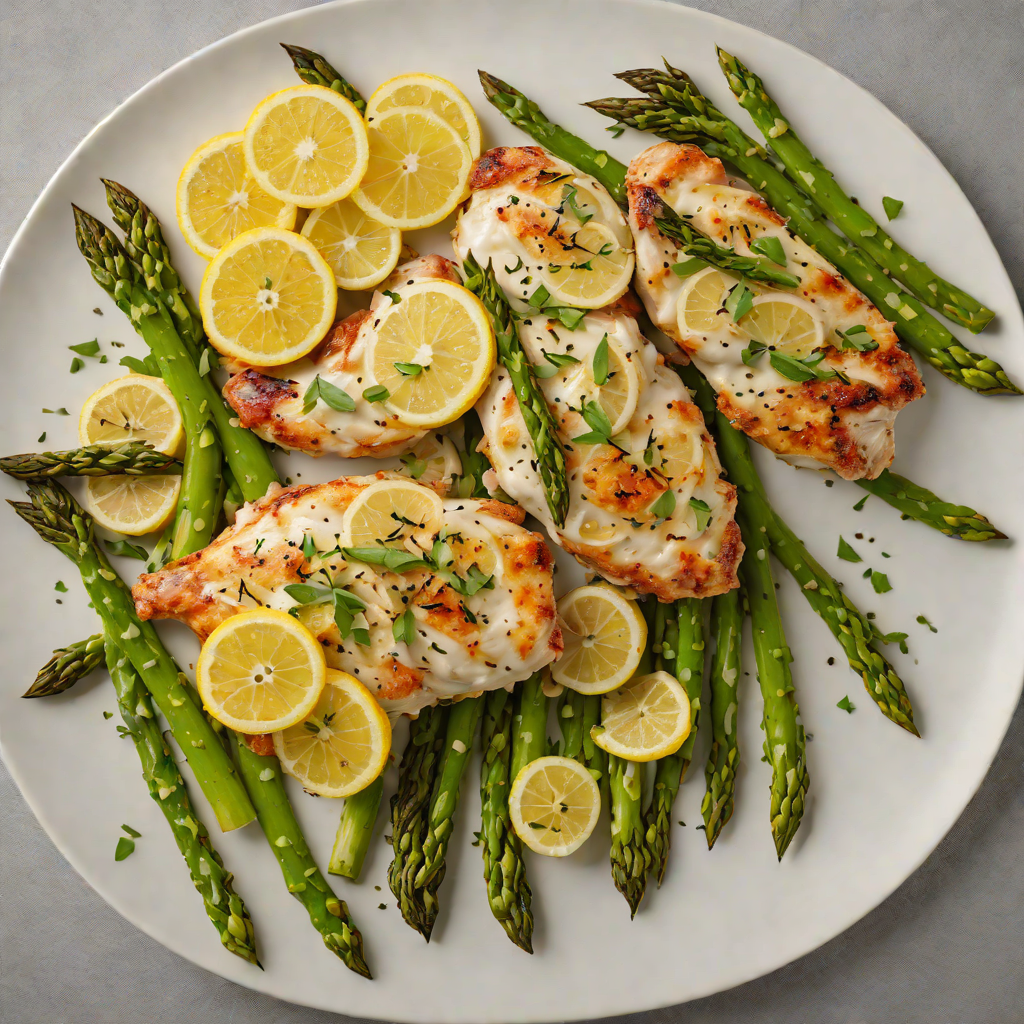 Sautéed Lemon-Garlic Chicken with Roasted Asparagus