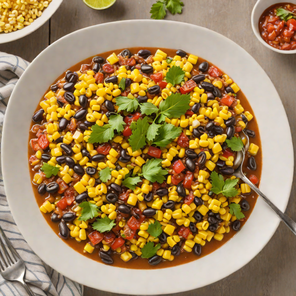 Spiced Metra-Inspired Sweet Corn and Black Bean Chili