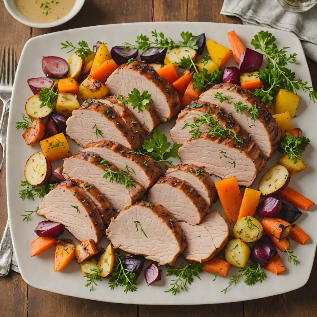 Sheet Pan Herb-Roasted Pork with Root Vegetables