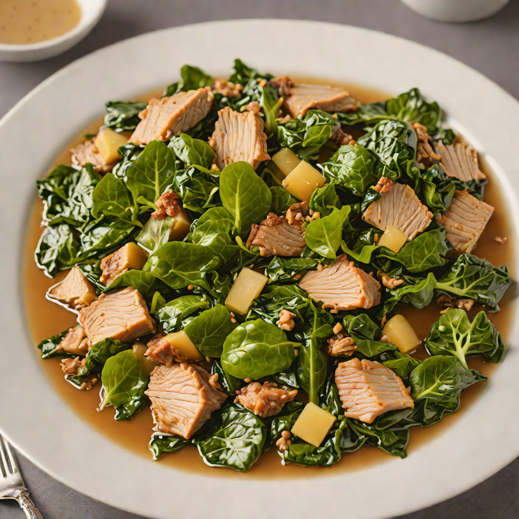 Smoky Turkey Collard Greens Simmered in Broth