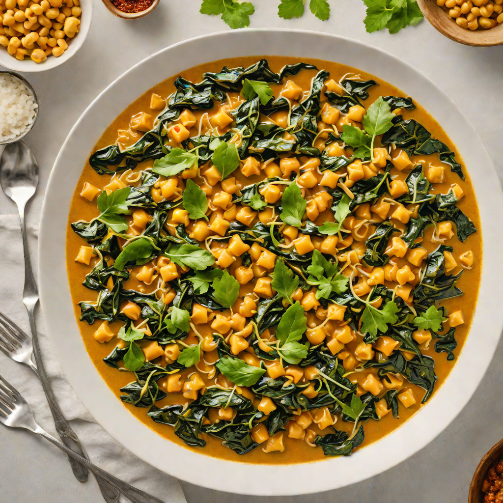 Collard Green and Chickpea Curry with Coconut Milk