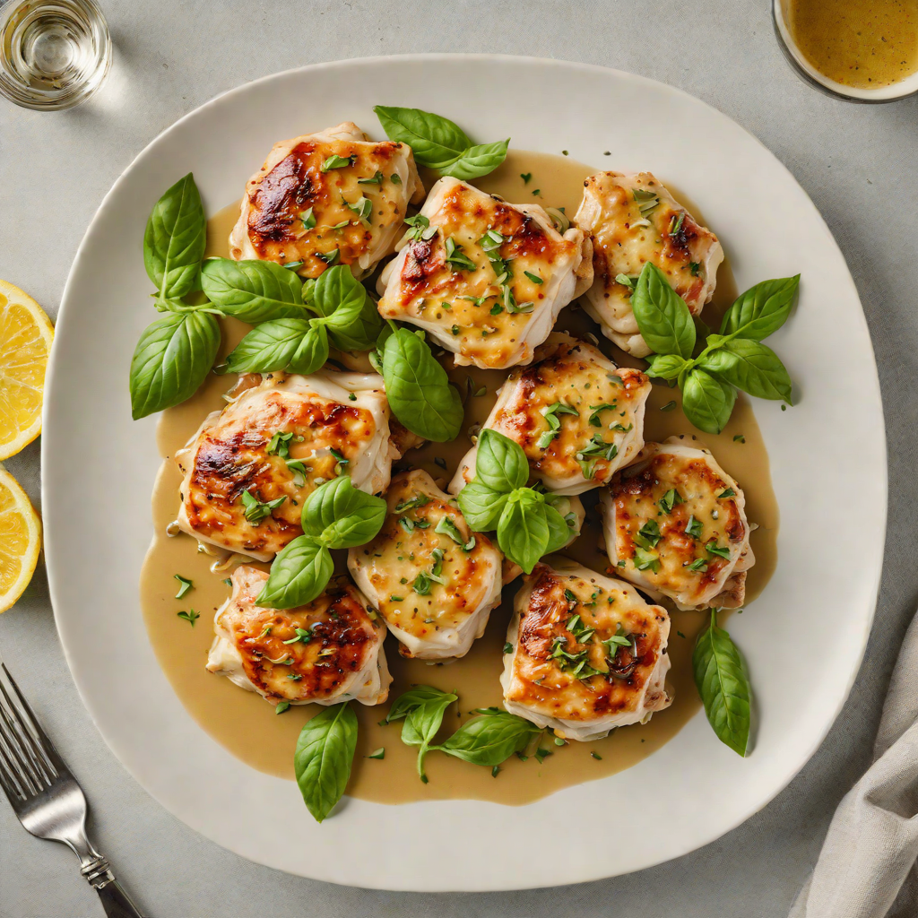 Sautéed Chicken Thighs with Garlic and Lemon-Basil Pan Sauce