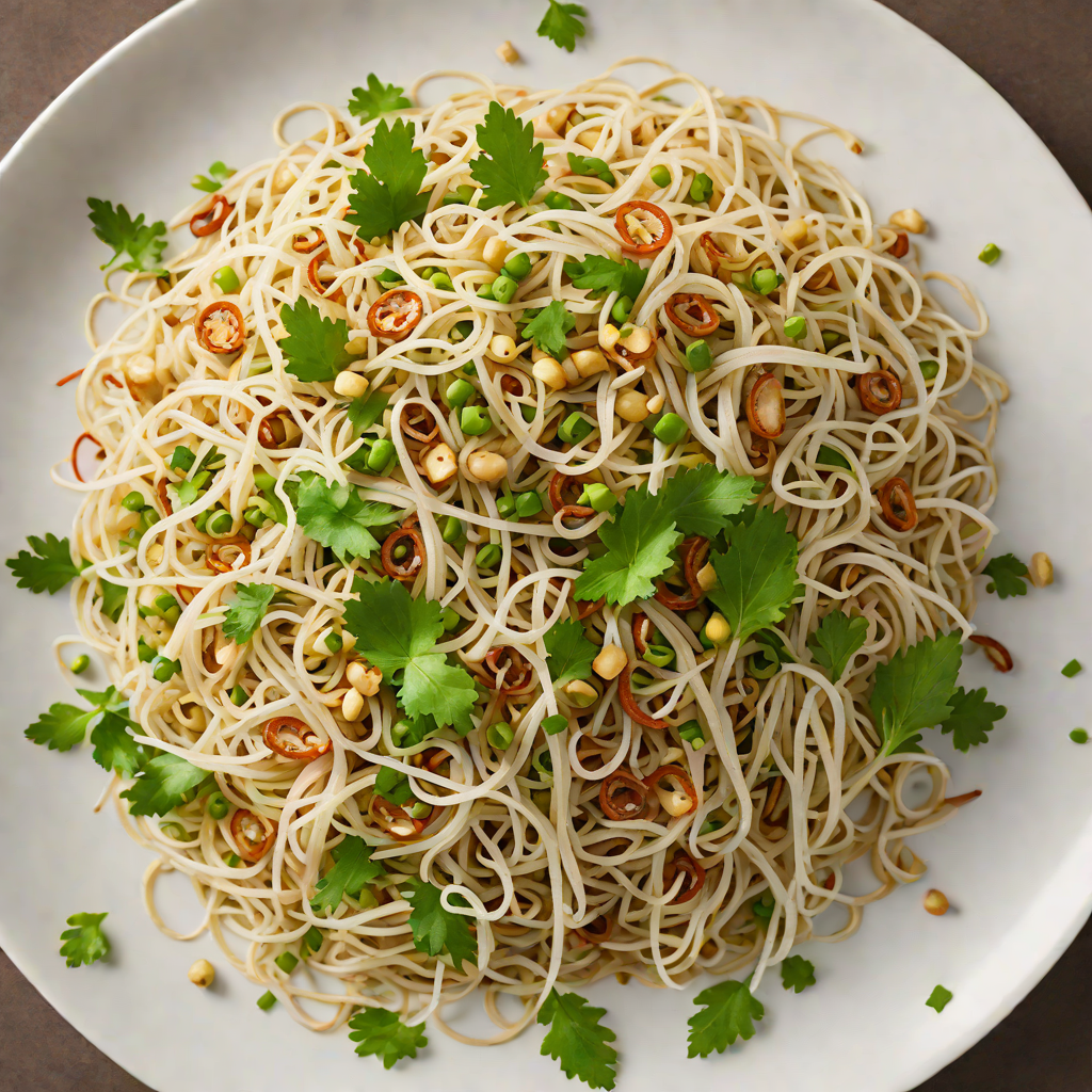 Ginger-Garlic Sautéed Mung Bean Sprouts with Shallots
