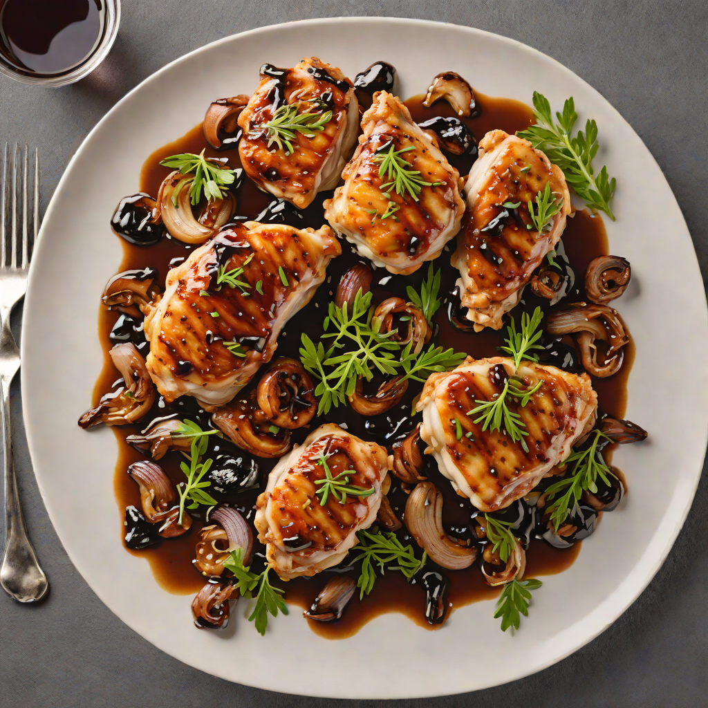 Sautéed Chicken with Maple-Balsamic Glaze and Roasted Shallots