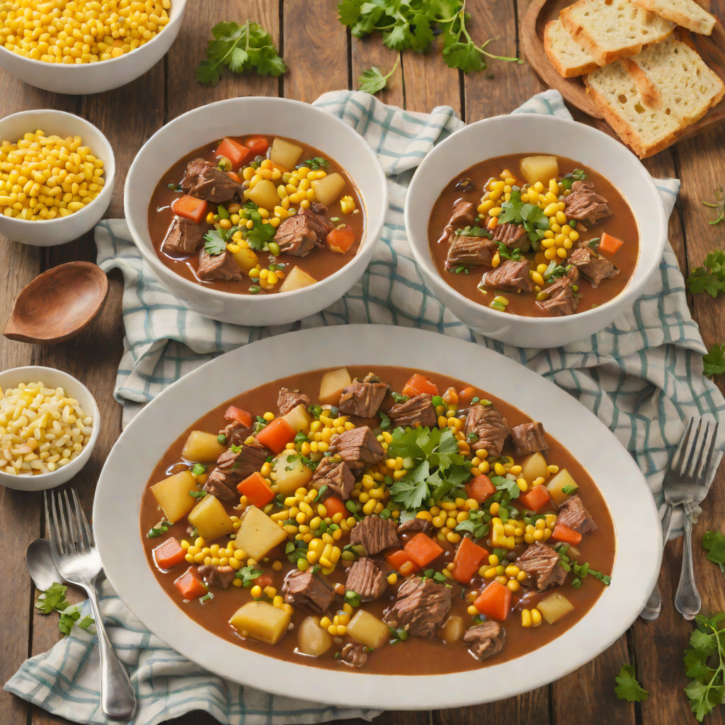 Slow Cooker Bolivian Beef Stew with Potatoes and Corn